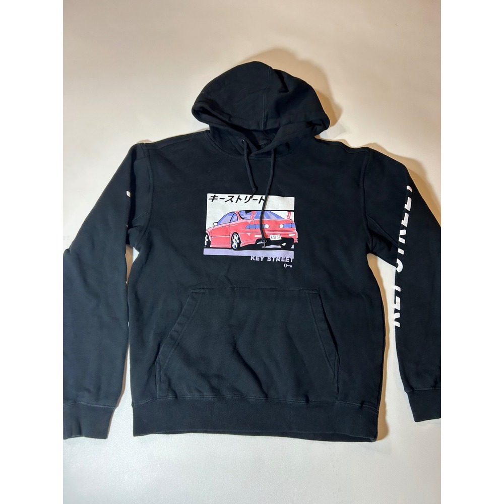 Key Street Hoodie Men's Medium Black JDM Tuner Car Graphic Pullover